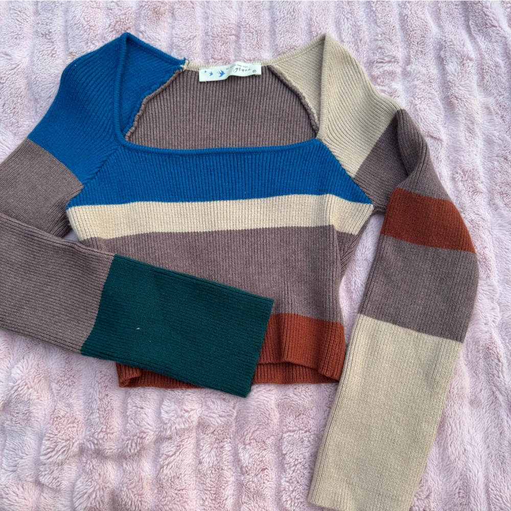 Colorful Striped Women's Sweater